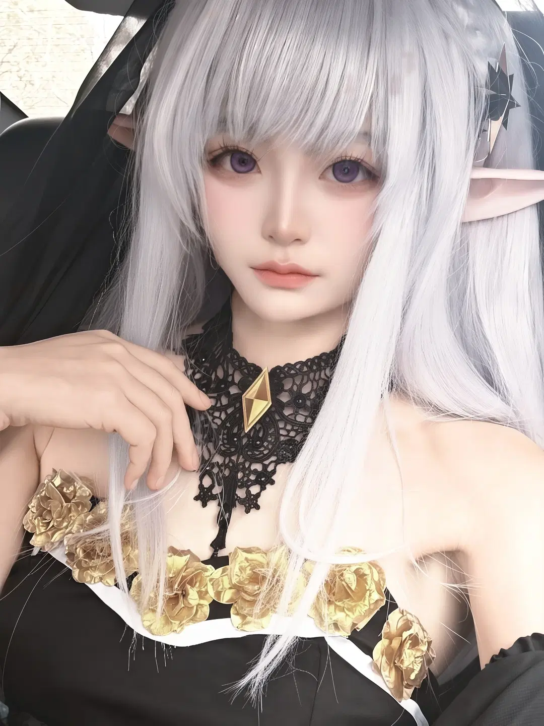 精靈耳, Re:從零開始的異世界生活, 暗黑哥特風, 銀白髮cos, 莎緹拉cos