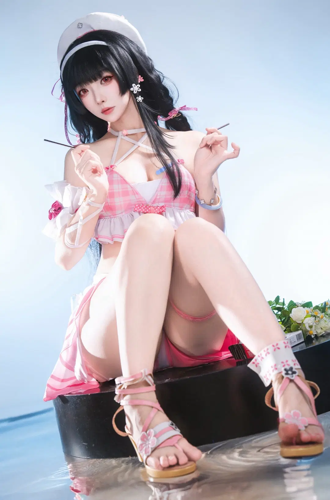 【千咲 コスプレ】『鳴潮』ピーチアイス水着の実物が想像以上に可愛すぎた - 兔团子🐰🍡 - 3枚目