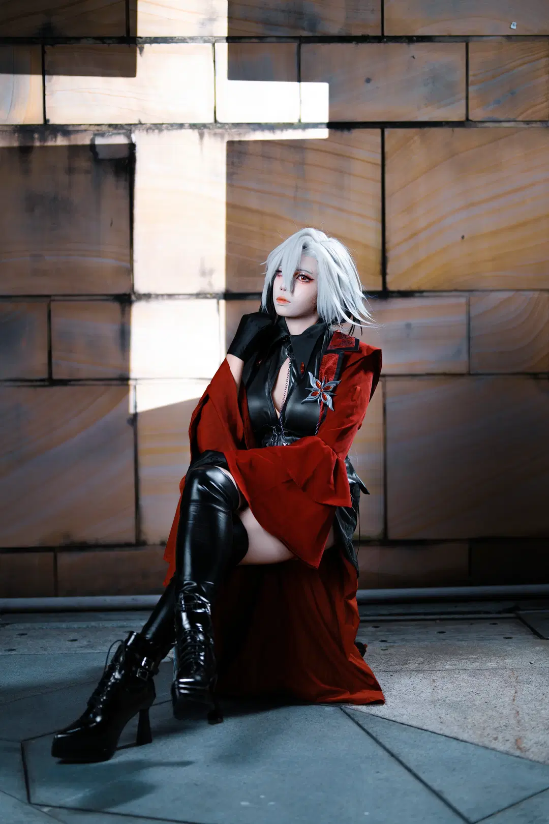 【阿蕾奇诺cos】原神愚人众仆人的动漫星城拍摄记录 - NightDiva - 第2张