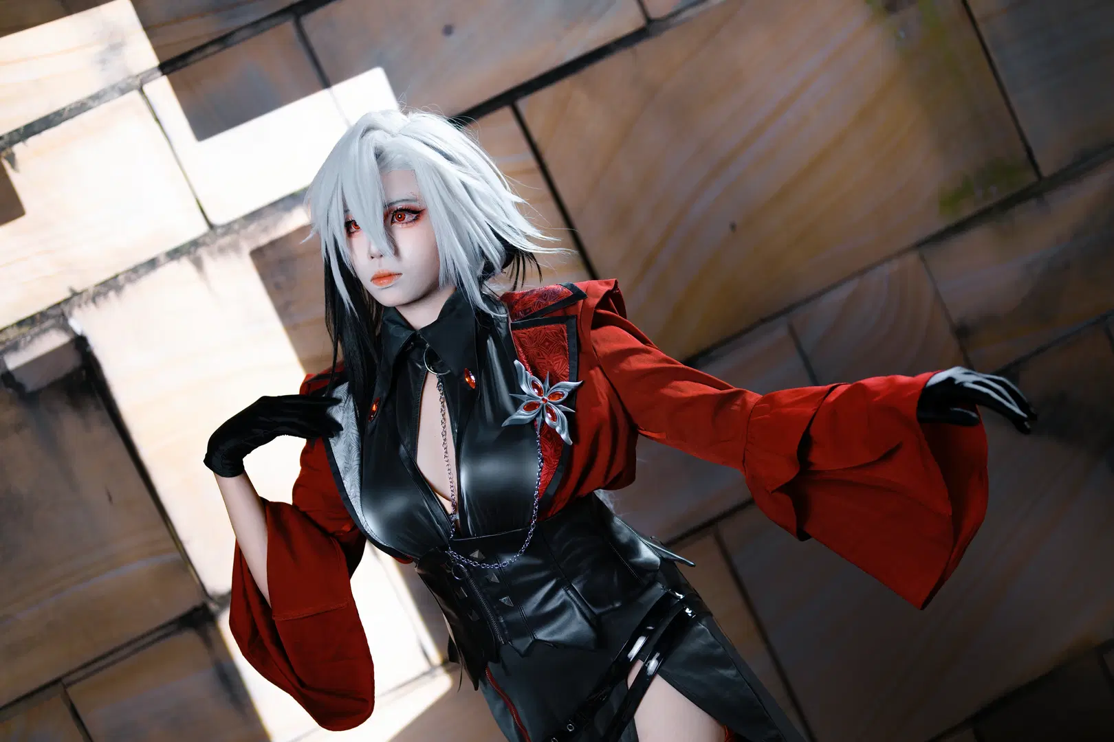【阿蕾奇诺cos】原神愚人众仆人的动漫星城拍摄记录 - NightDiva - 第4张