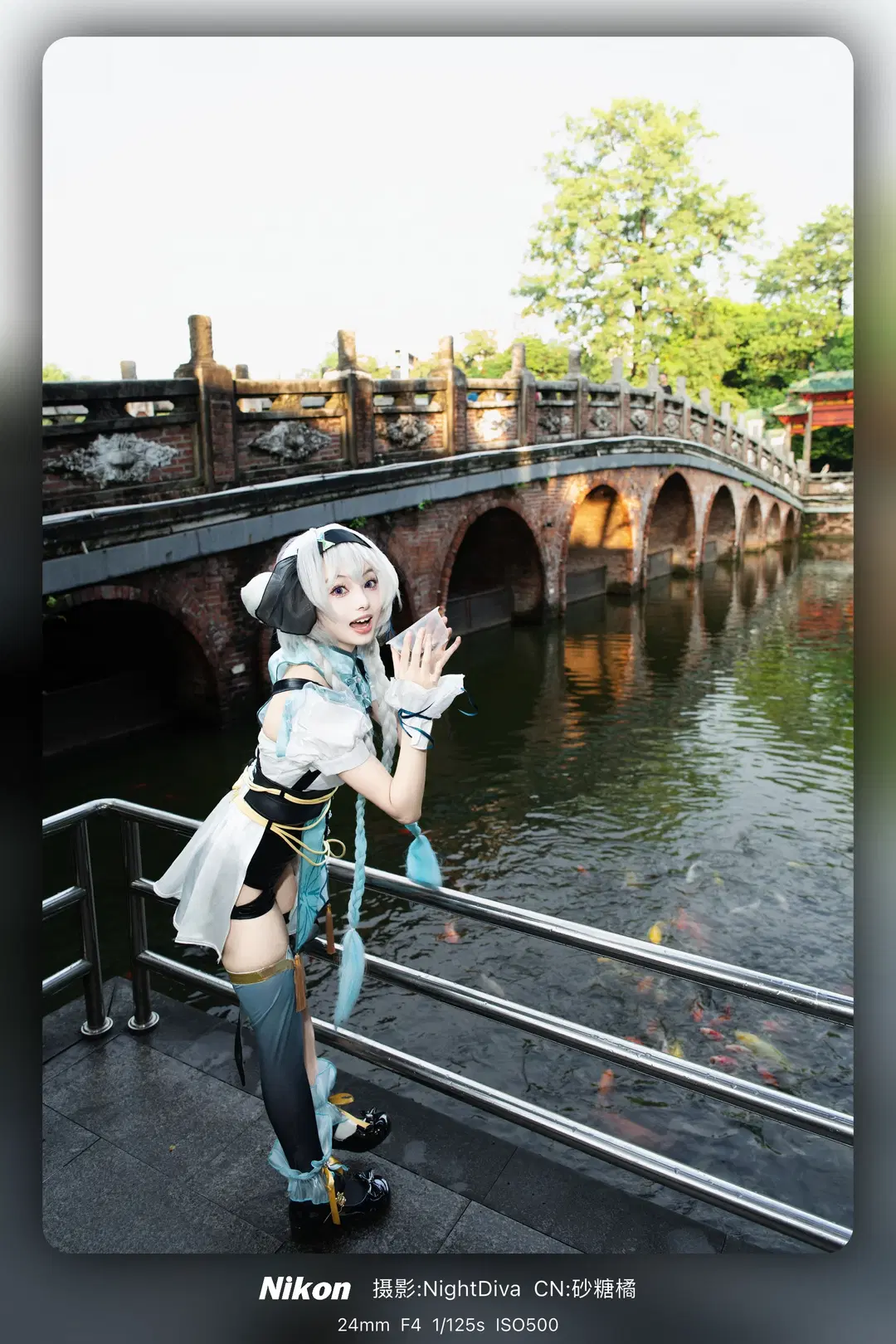 崩壊：スターレイル, ホタル コスプレ, 黒ストッキング, 中華娘, 中山公園