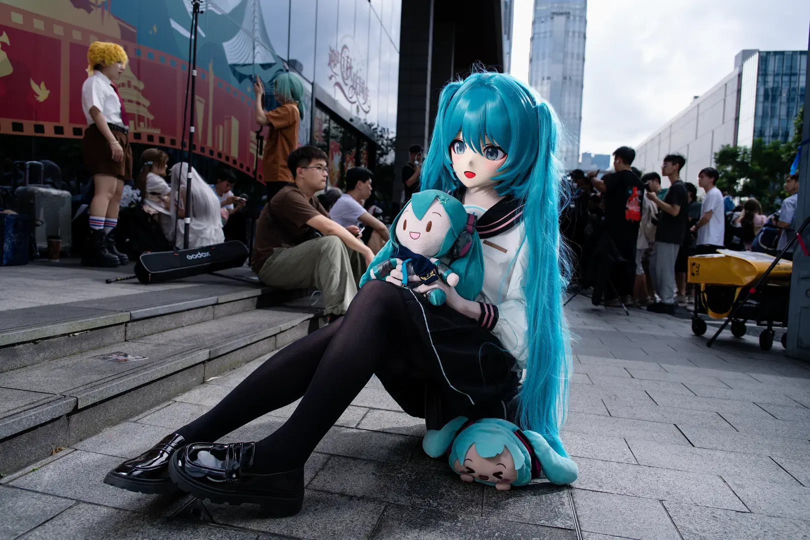 【初音未来cos】初音未来原皮打卡CICF外场