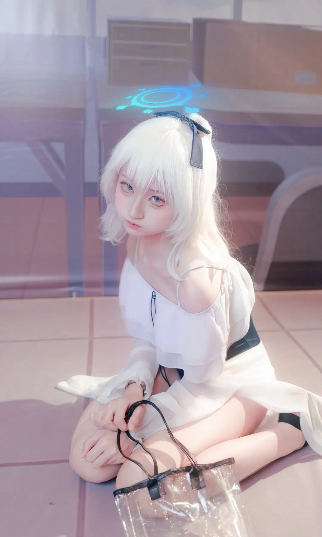 【月雪宫子cos】蔚蓝档案水宫子泳装场照记录 - 实体暖暖的 - 第2张