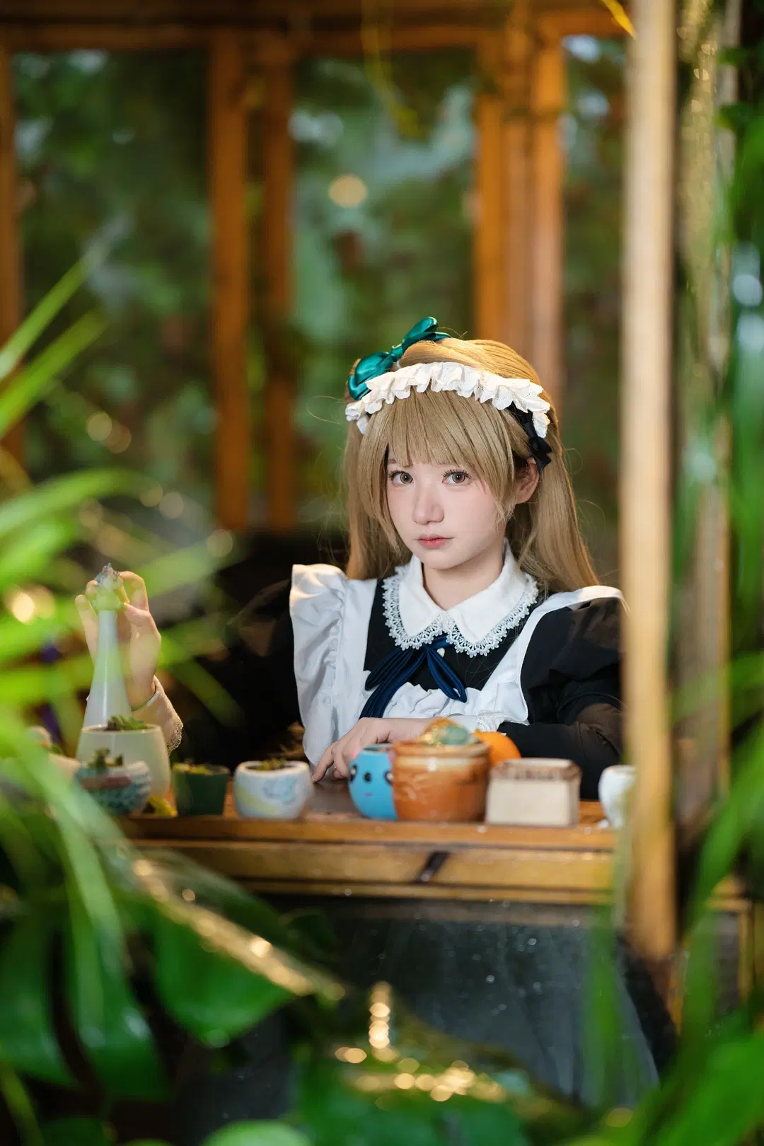 女仆装, 南小鸟cos, lovelive, 摄影日常, 温室写真