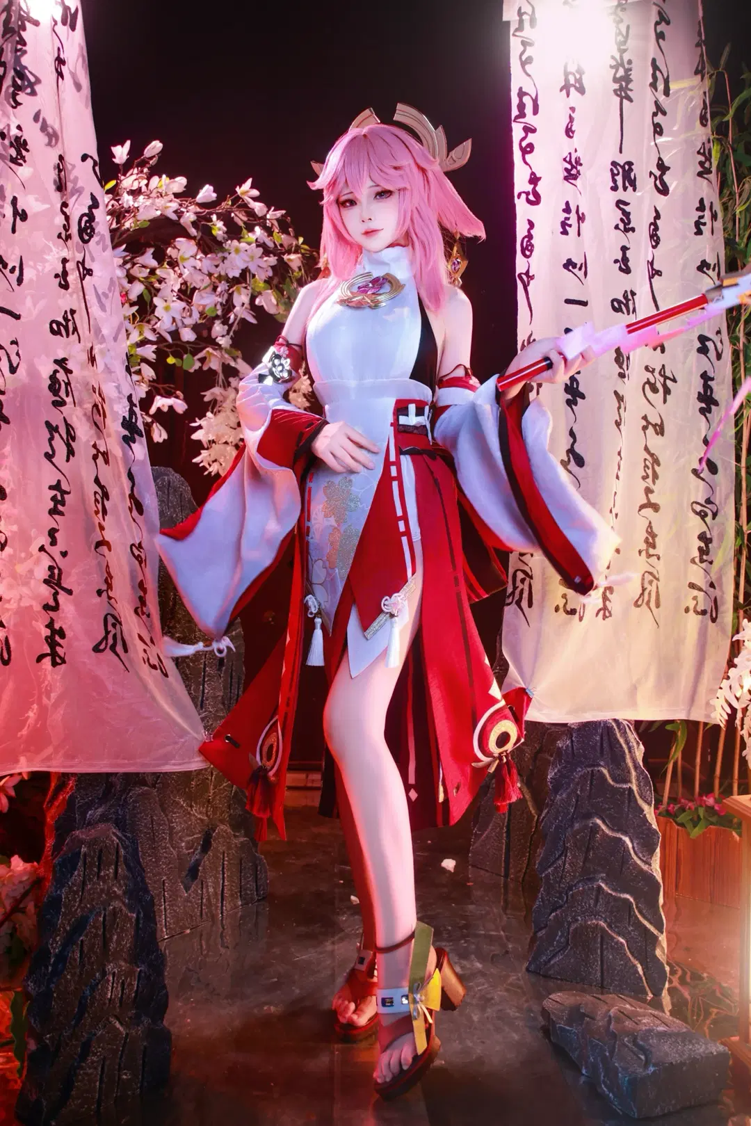 【八重神子 コスプレ】『原神』八重神子の初期衣装を3回目の撮影、今なお色褪せない美しさ - 喵叽neiko - 3枚目