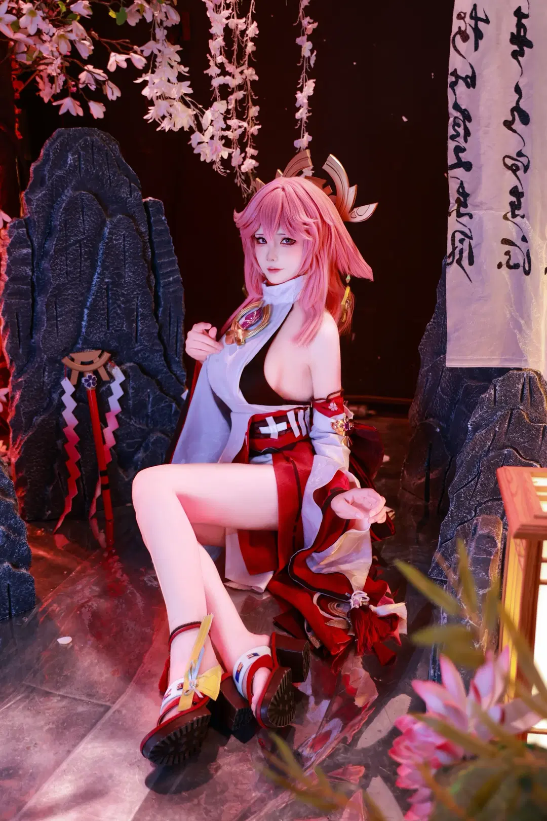 【八重神子 コスプレ】『原神』八重神子の初期衣装を3回目の撮影、今なお色褪せない美しさ - 喵叽neiko - 5枚目