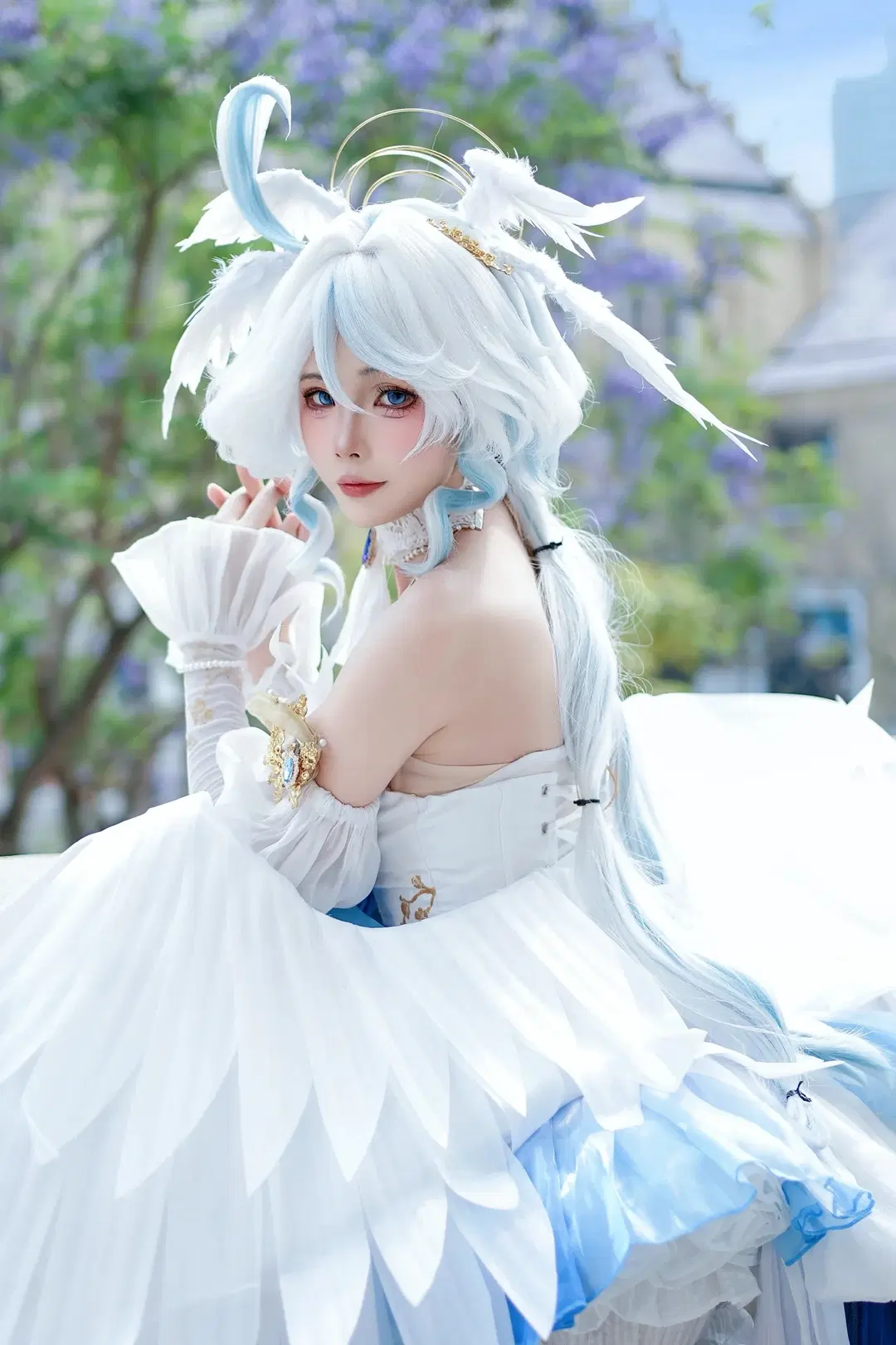 【芙宁娜cos】原神水神的蓝白梦境，还原度极高的外景正片 - 喵叽neiko - 第2张