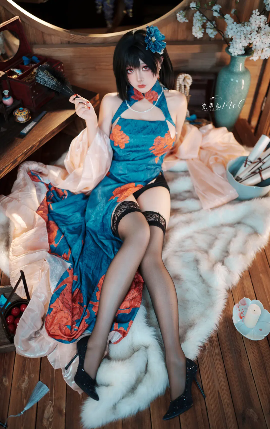 【建武コスプレ】アズールレーン 建武の青緑チャイナドレス二次元コスプレ写真 - 紫舞龙McC - 2枚目
