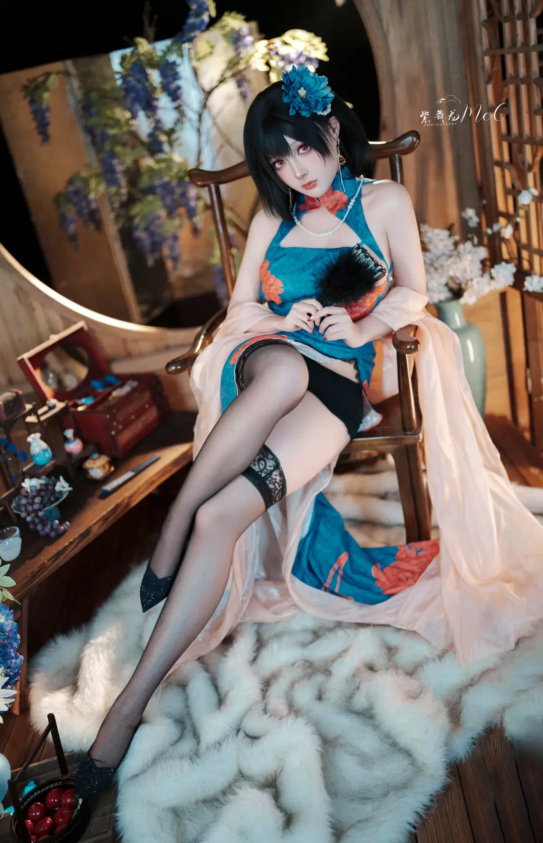 碧蓝航线, cos正片, 旗袍cos, 黑丝, 建武cos