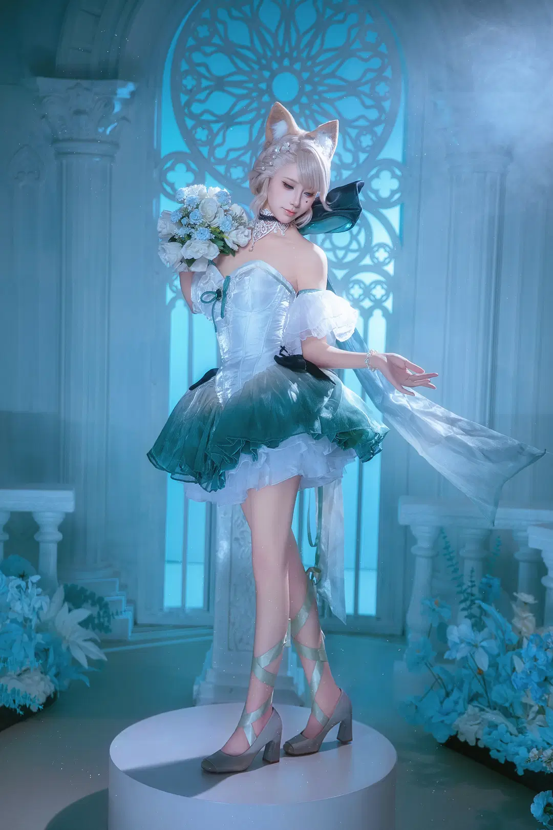 【琳妮特cos】原神铃兰圆舞曲，于蓝白花海中翩迁起舞 - 妈耶 - 第5张