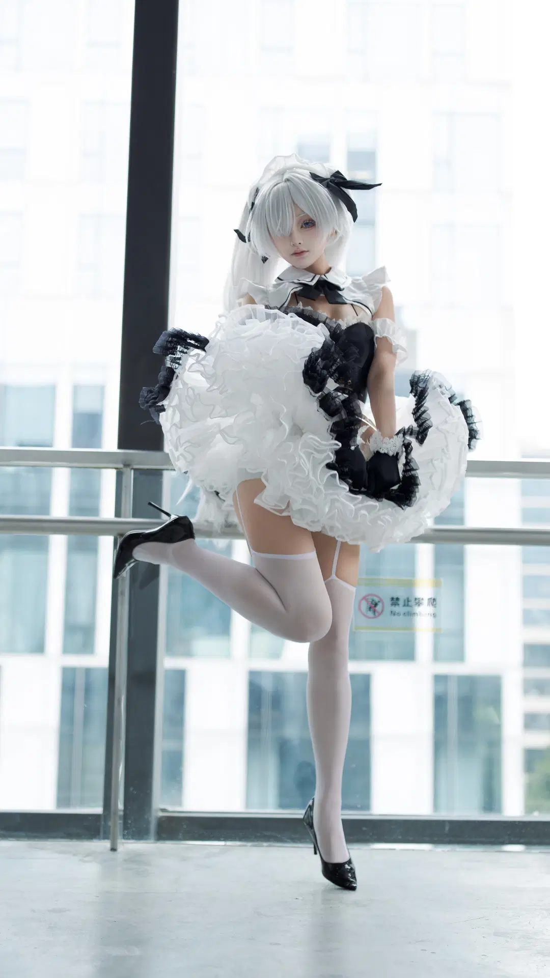 女仆装, 灰姑娘cos, 白丝, 胜利女神, CICF漫展