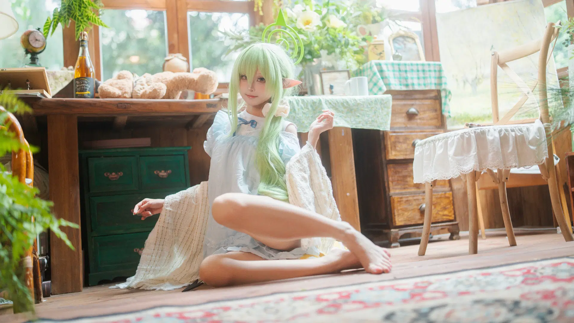 【橘望cos】蔚藍檔案的慵懶午後睡衣時光