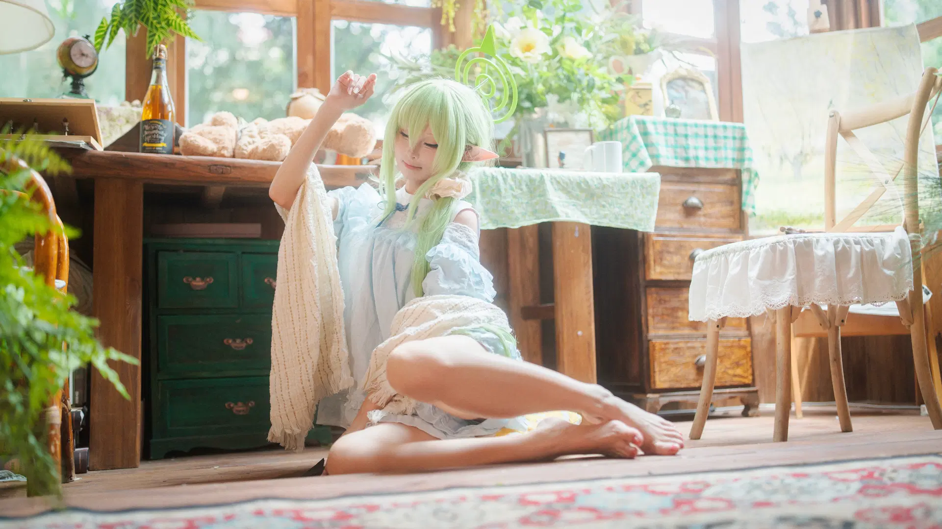 【橘望cos】蔚藍檔案的慵懶午後睡衣時光 - 蛇蛇子 - 第2張