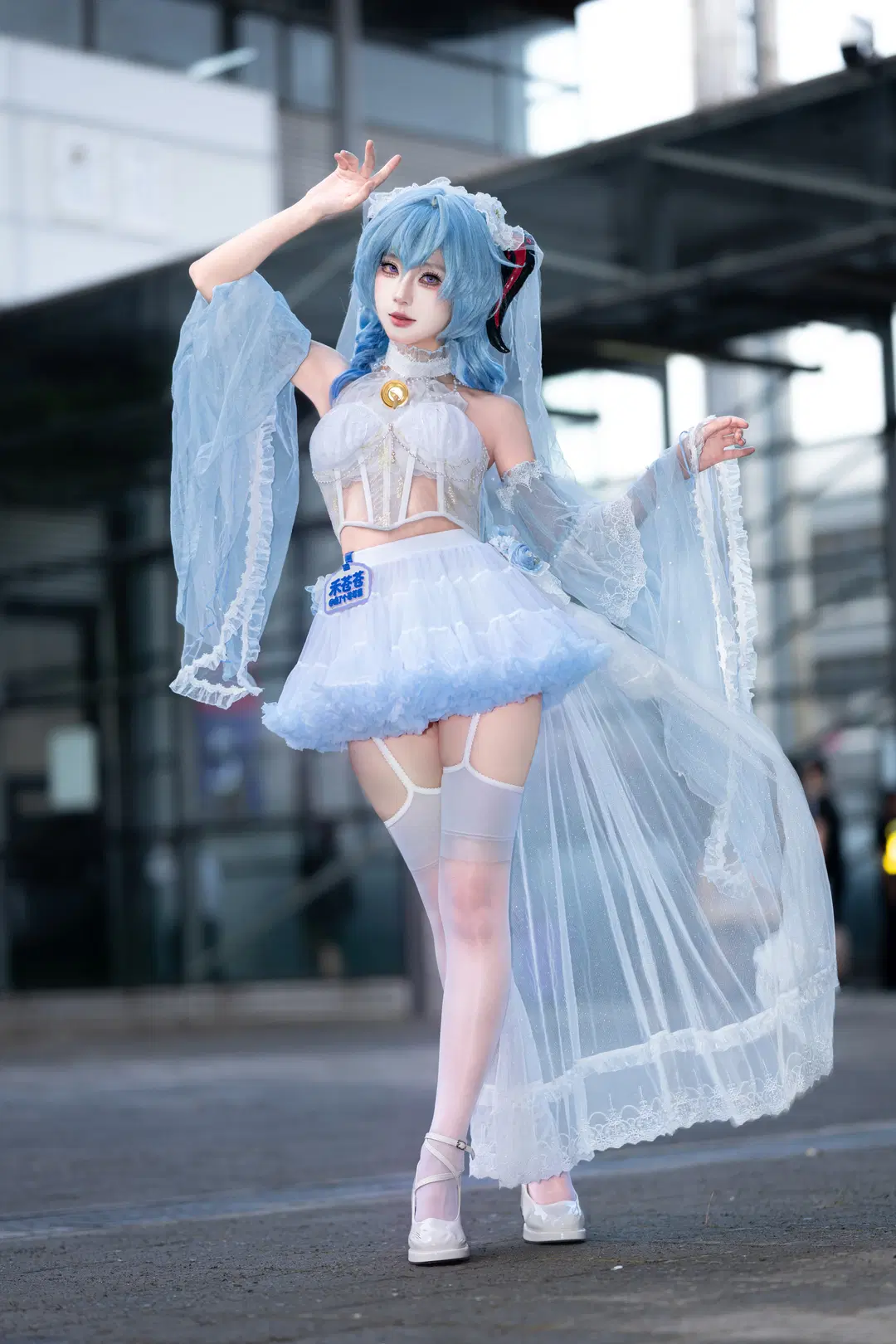 原神, 甘雨cos, 漫展返图, cosplay摄影, 白色吊带袜