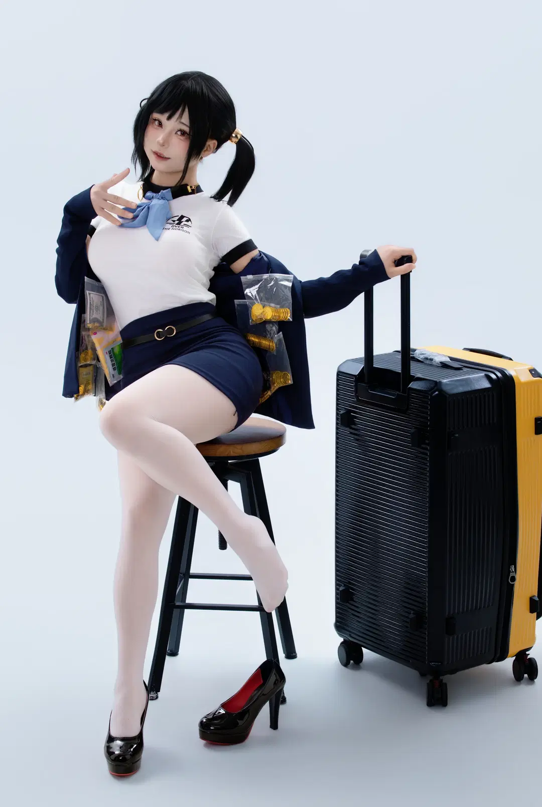 コスプレ, 白ストッキング, 勝利の女神：NIKKE, フライトアテンダントの制服, ソラ コスプレ