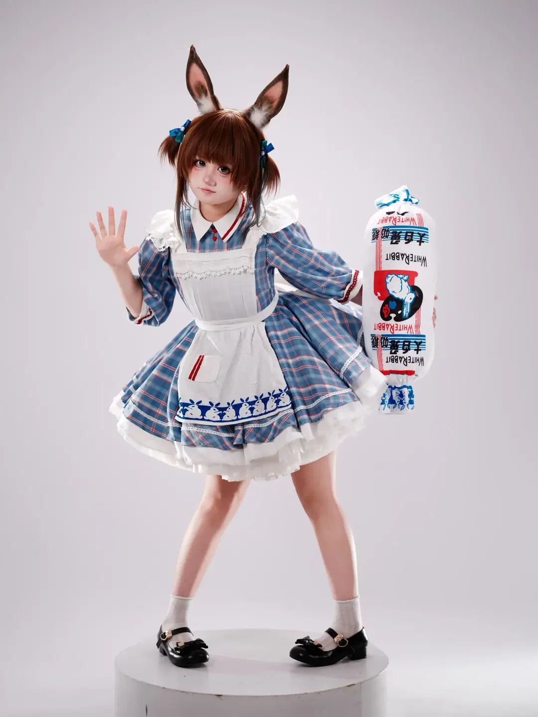 【アーミヤ コスプレ】アークナイツ 白うさぎテーマのスタジオ撮影記録 - 照烧热带鱼 - 8枚目