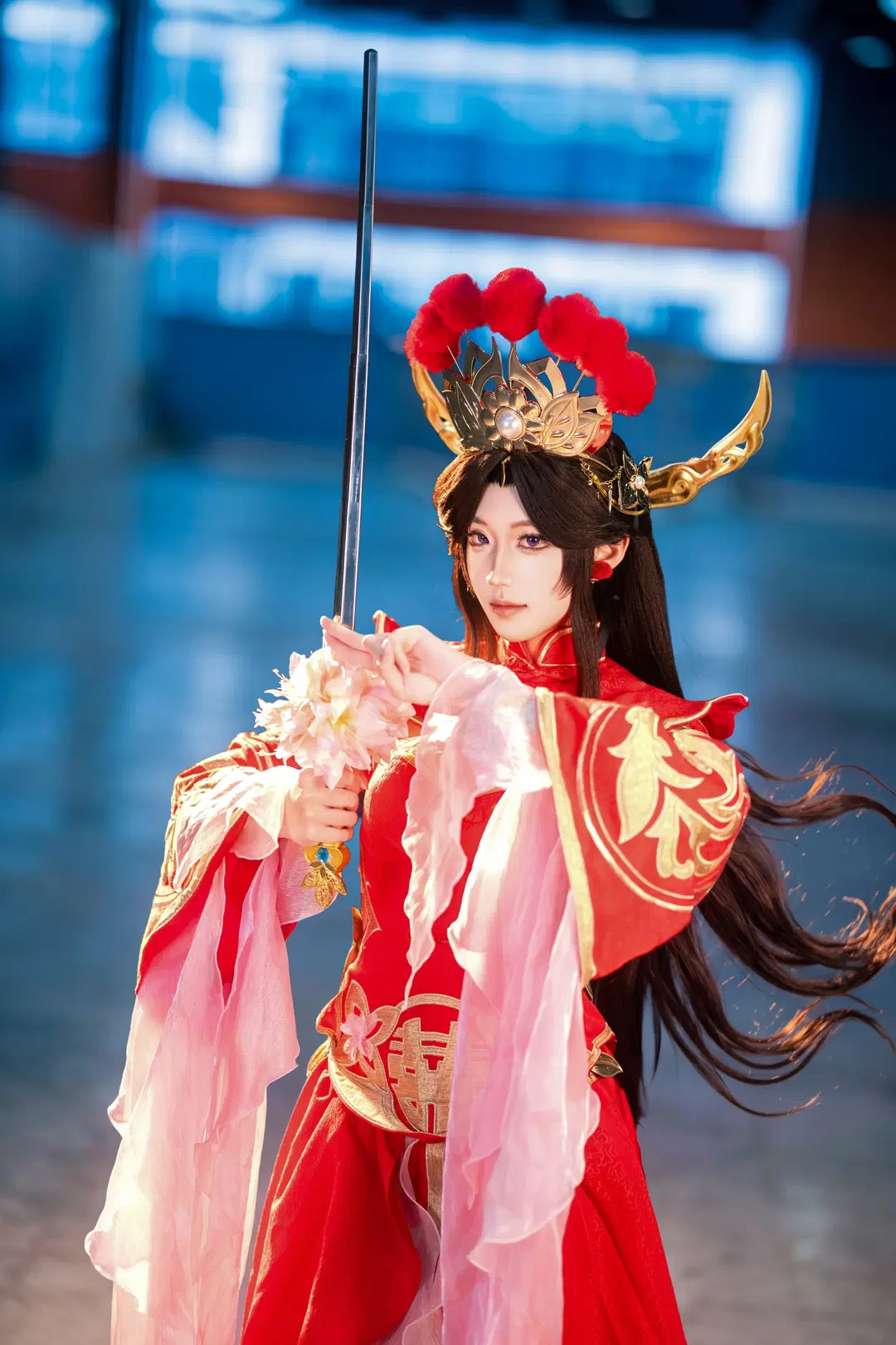 【露娜cos】王者荣耀一生所爱，红金交织的浪漫 - 小手 - 第5张