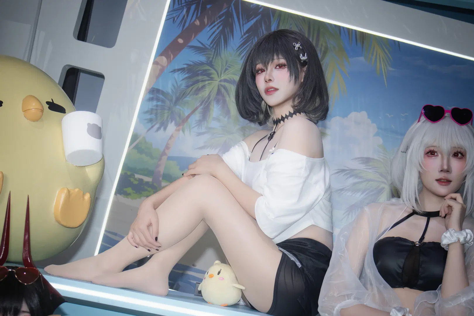 碧蓝航线海滩风cos，黑发红瞳的夏日氛围感 - ShalloWhite - 第2张