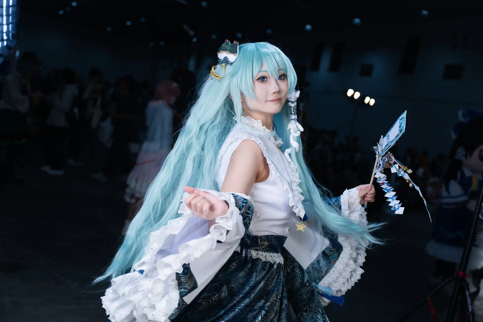 漫展场照, 东风谷早苗cos, 洛丽塔洋装, 绿发少女, 武汉tho