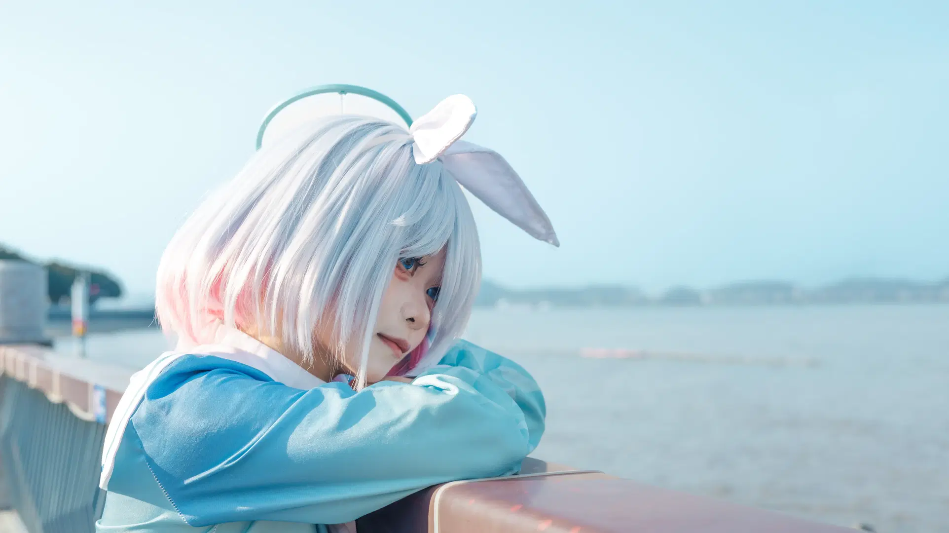 [Arona cosplay] Capturing the blue light and shadow of Blue Archive at Nansha seaside by 次元拍档 - Image 4