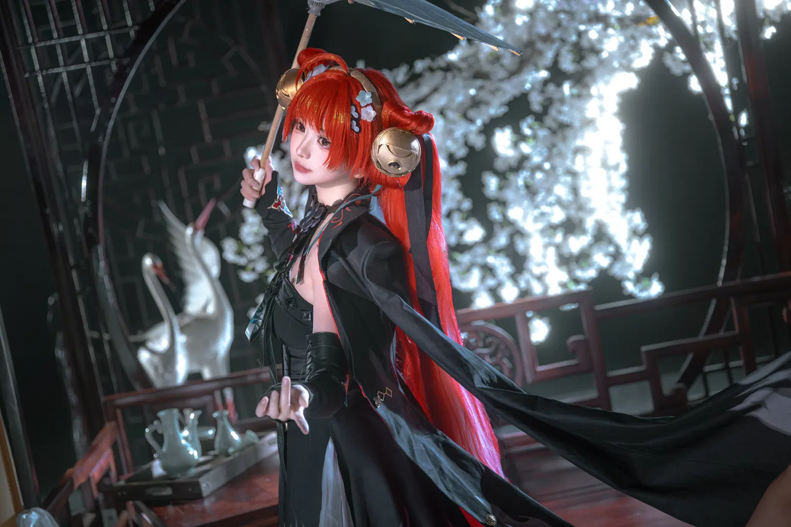 【鎖暝 コスプレ】『鳴潮』黒紅が紡ぐ大人の女性美：幽玄なる気品と妖艶の記録 - Bocchi_the_Optics📷 - 2枚目