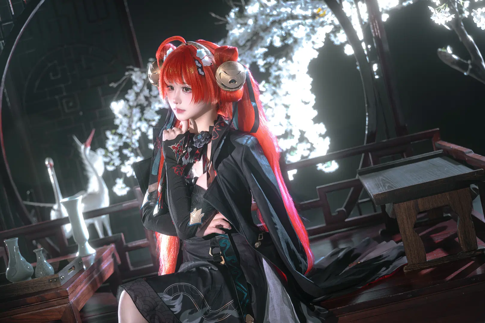 【鎖暝 コスプレ】『鳴潮』黒紅が紡ぐ大人の女性美：幽玄なる気品と妖艶の記録 - Bocchi_the_Optics📷 - 4枚目