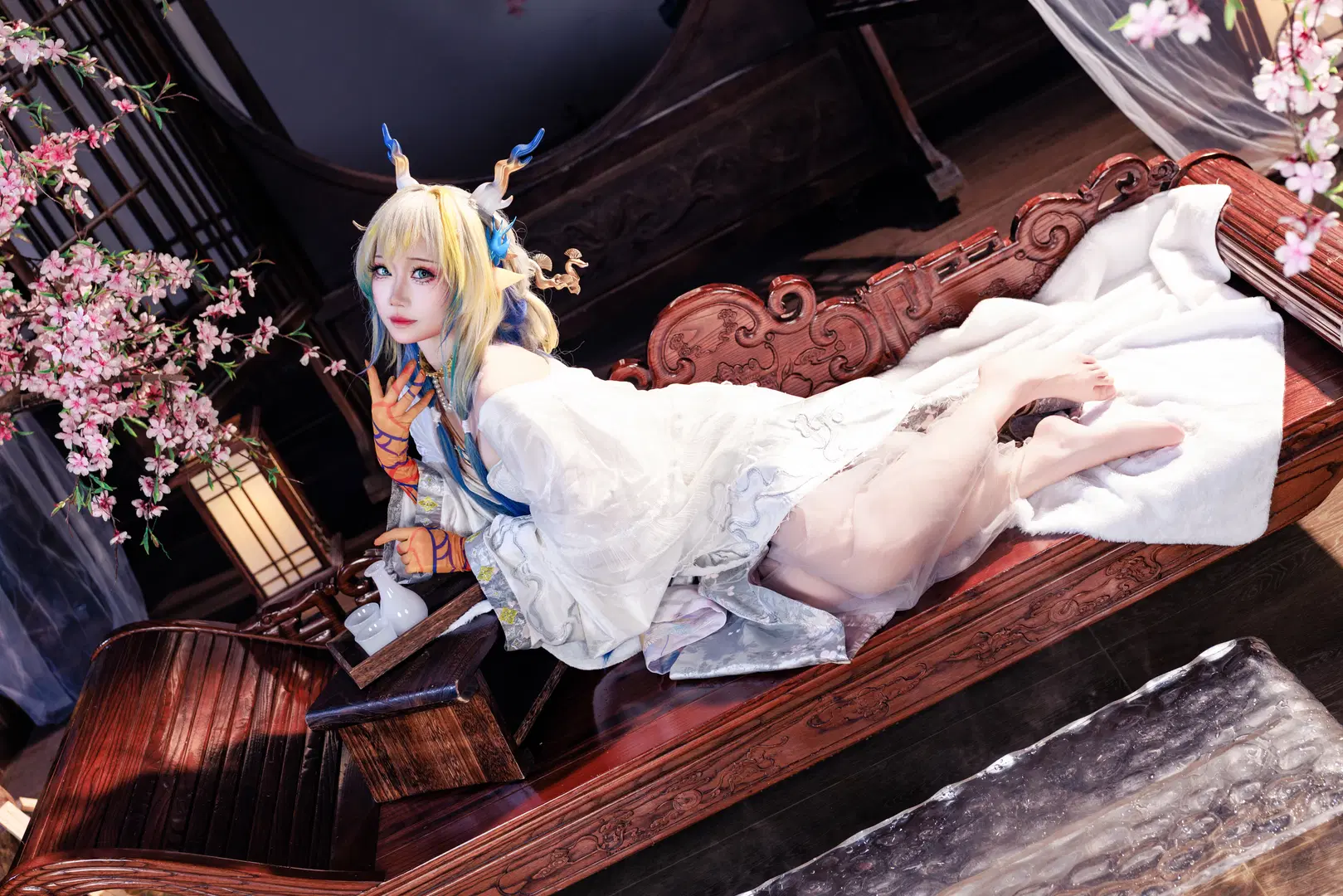 Anime-style photography, Shu cosplay, Arknights, Ambience Synesthesia, Traditional Chinese style cosplay