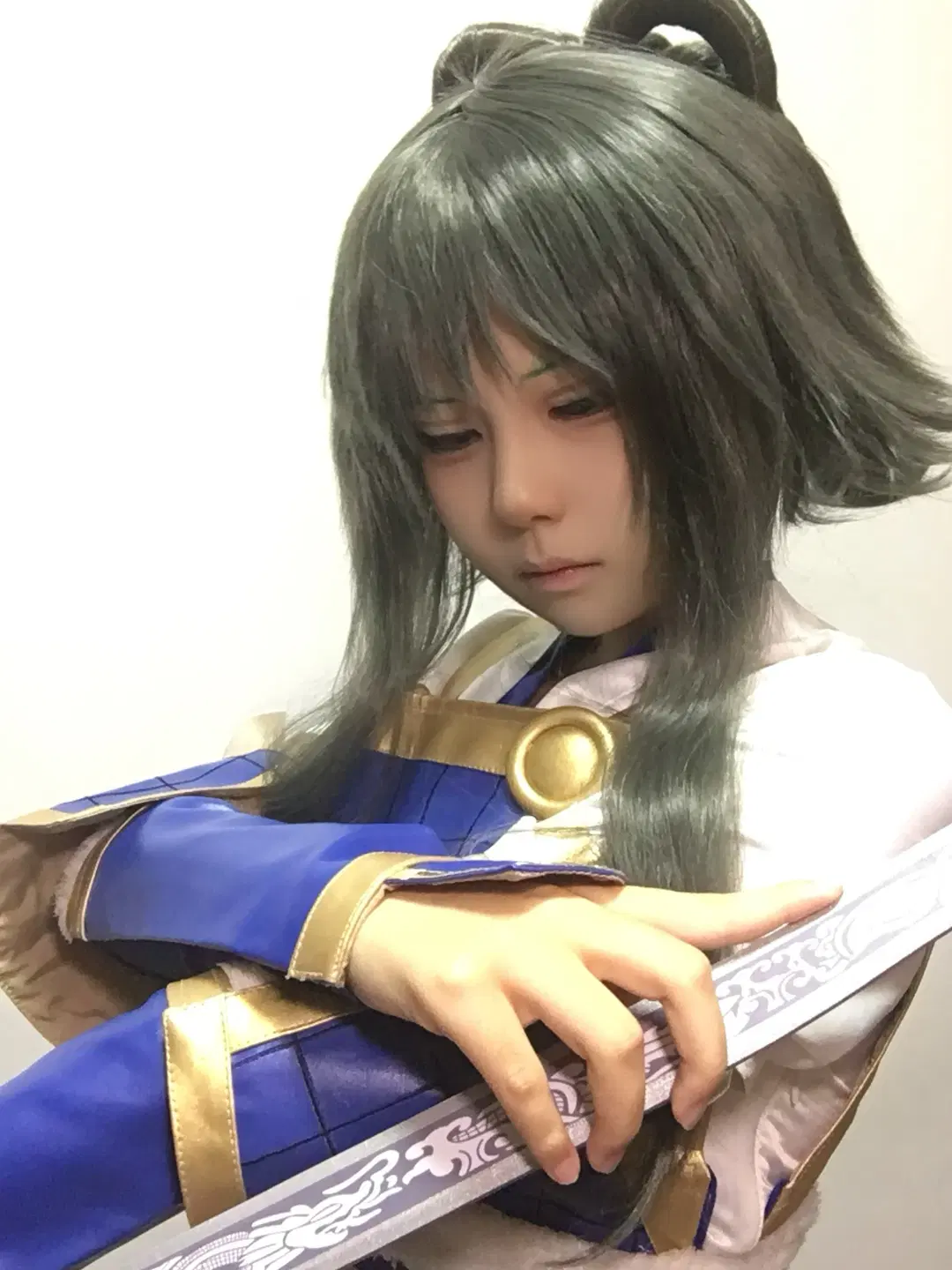 [Luo Tianyi cosplay] Ruling the World blue and gold color scheme traditional Chinese armor styling by 辛勤的老实人 - Image 2