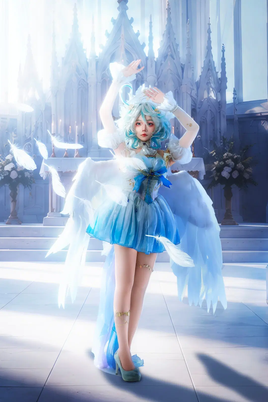 Genshin Impact, Furina cosplay, Focalors cosplay, Genshin Impact cosplay, Church-style cosplay