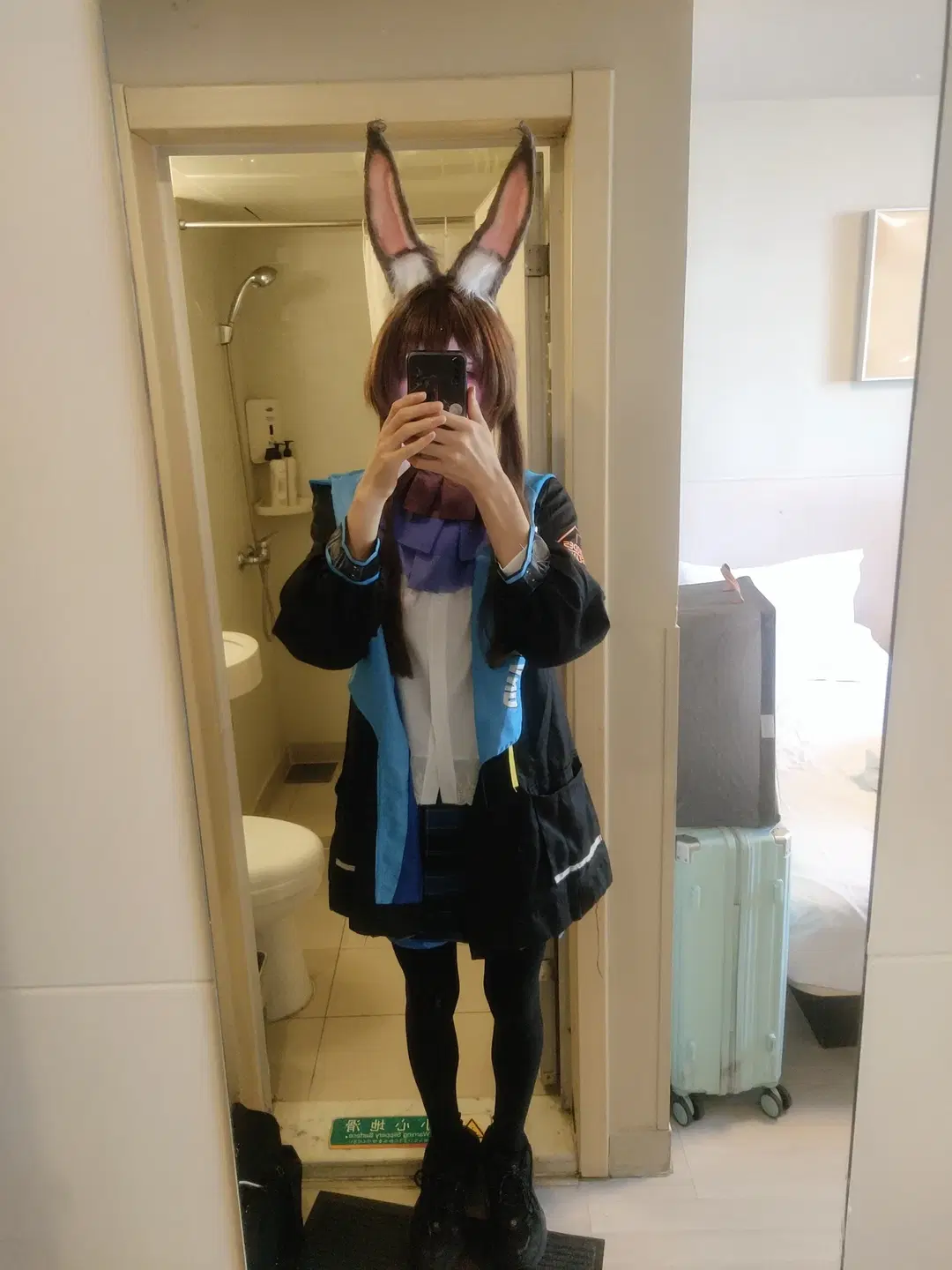 cosplay, Convention photos, Amiya cosplay, Black stockings cosplay, Priestess