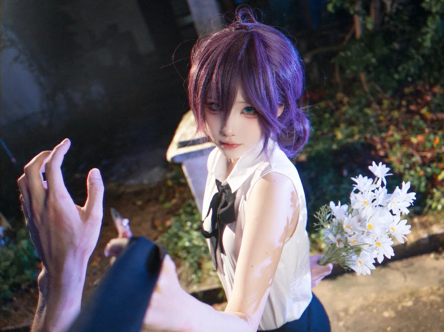 【蕾塞cos】电锯人里的紫发少女与绣球花 - TIBADO - 第5张