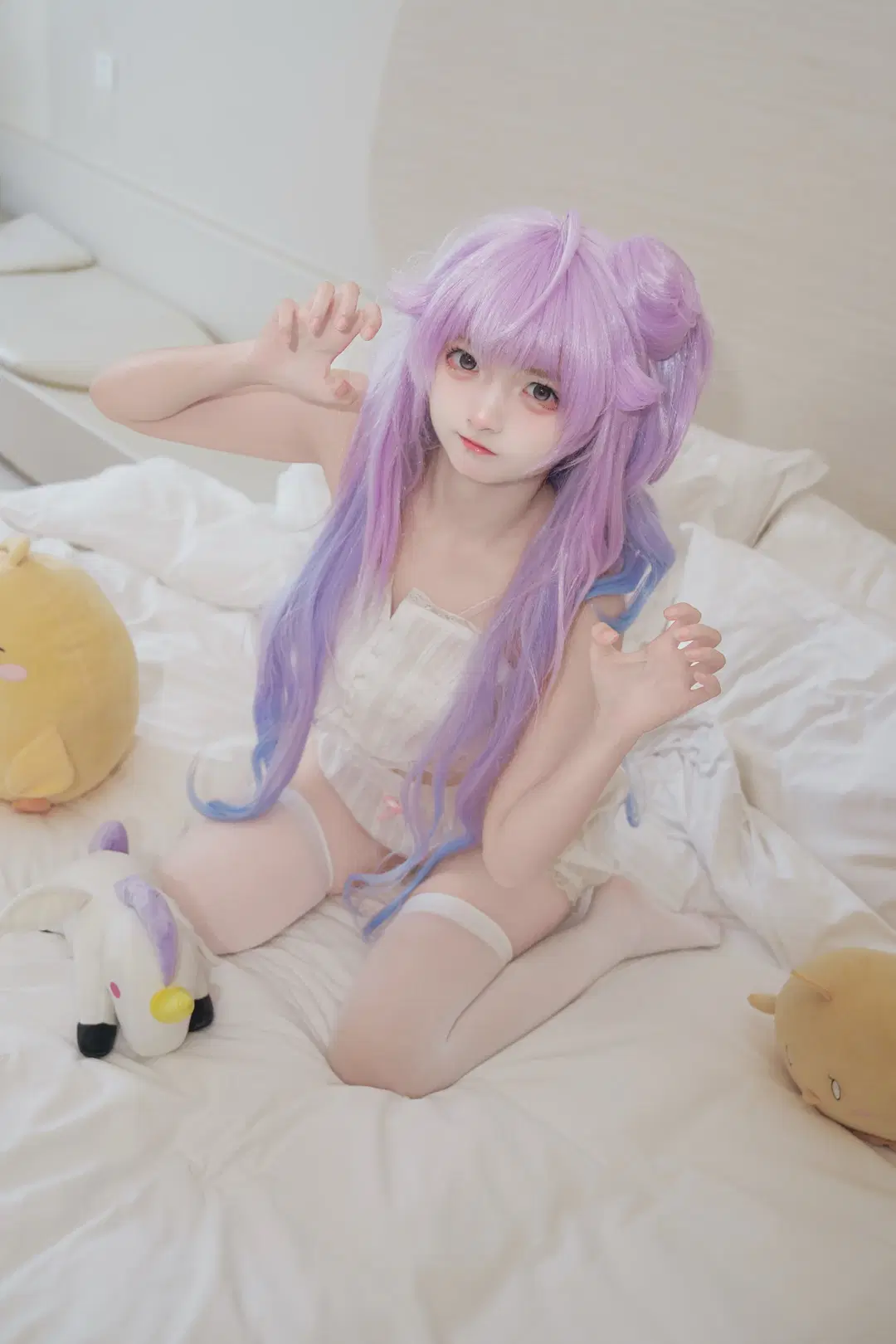【獨角獸cos】碧藍航線裡的宅家白絲睡衣時刻 - 乌龙茶茶 - 第3張