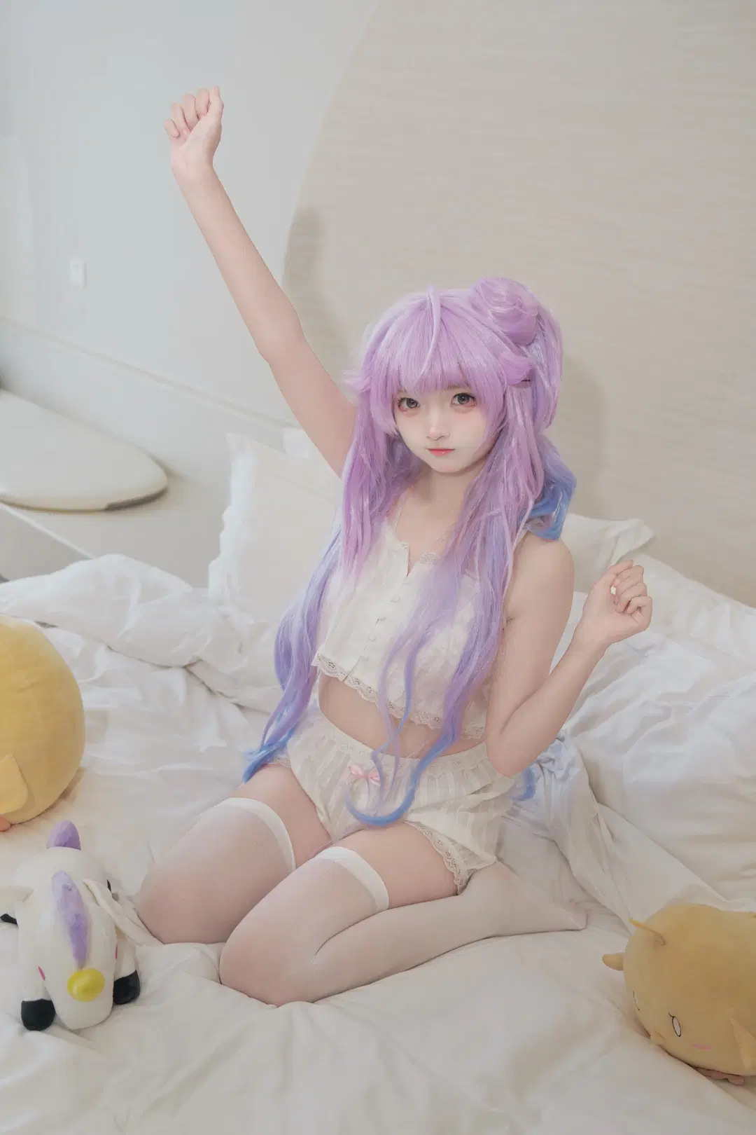 【獨角獸cos】碧藍航線裡的宅家白絲睡衣時刻 - 乌龙茶茶 - 第4張