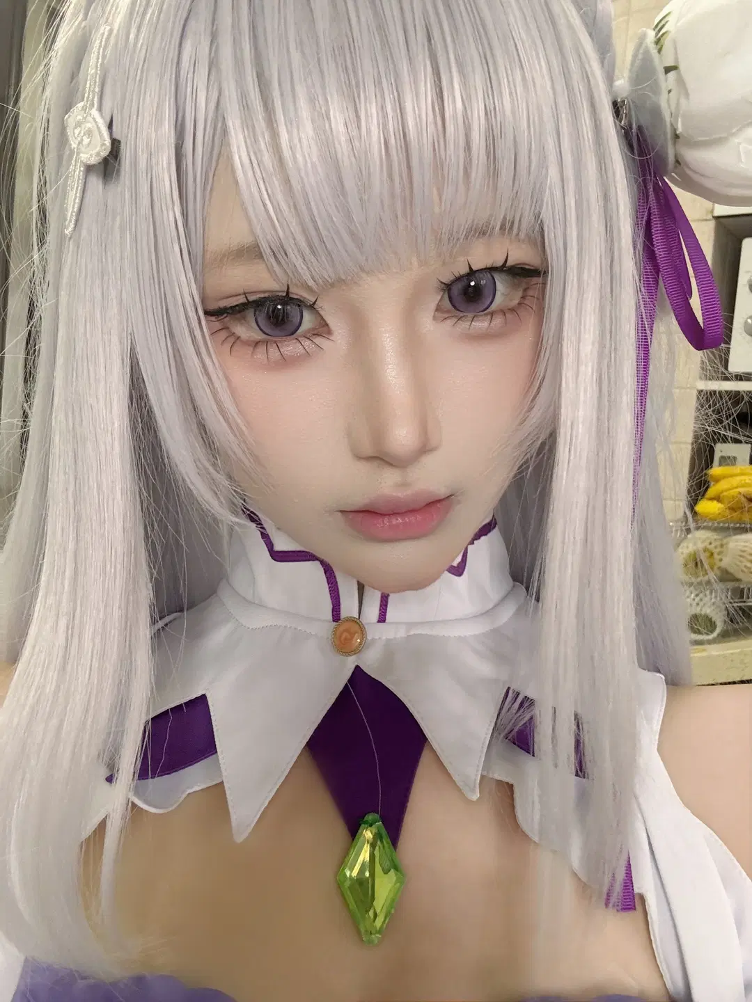 Re:ZERO -Starting Life in Another World-, Anime cosplay, Emilia cosplay, Re:Zero, Silver hair and purple eyes