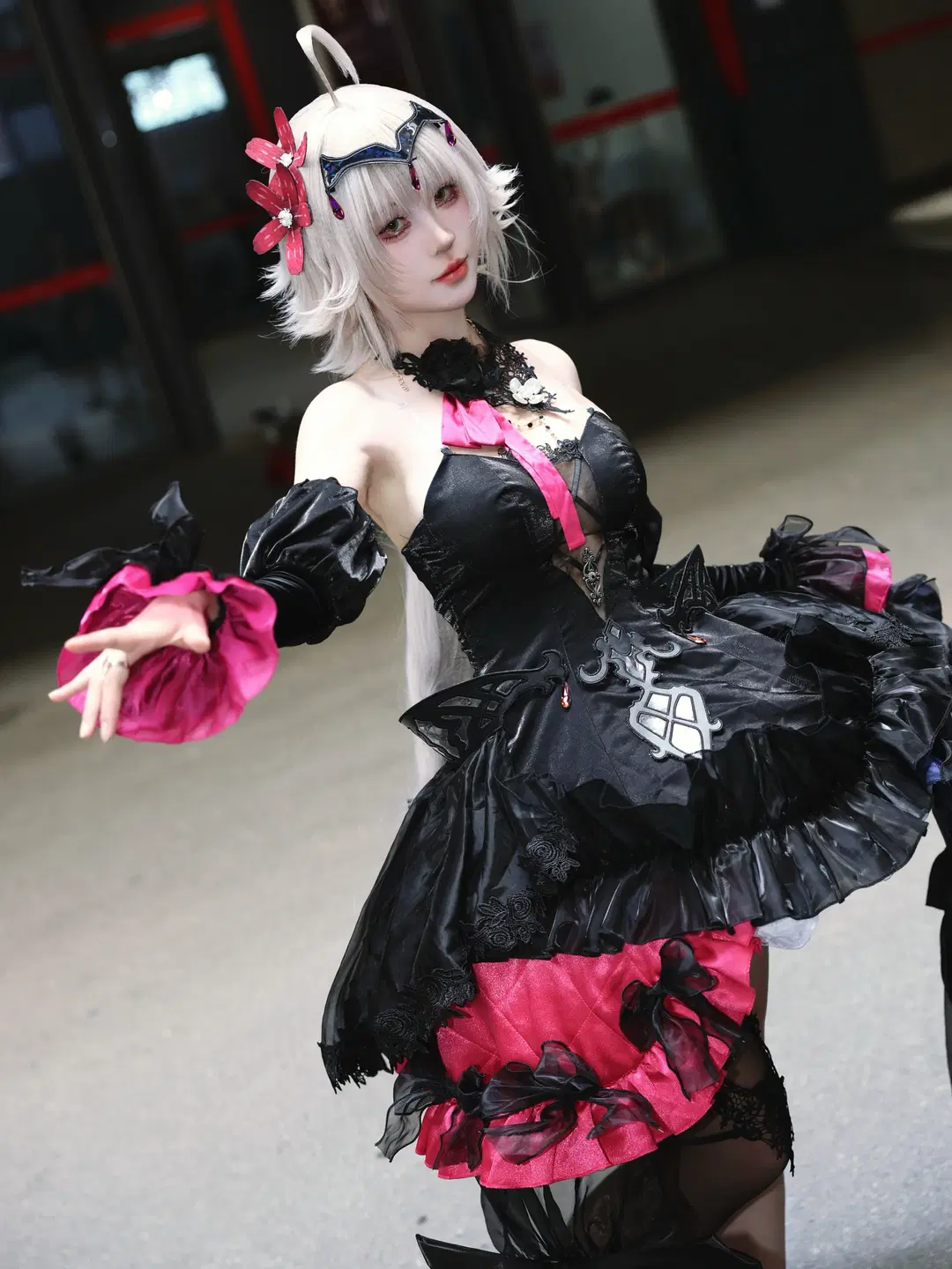 Fate/Grand Order, Gothic style, Jeanne d'Arc (Alter) cosplay, Black stockings, BW 2026