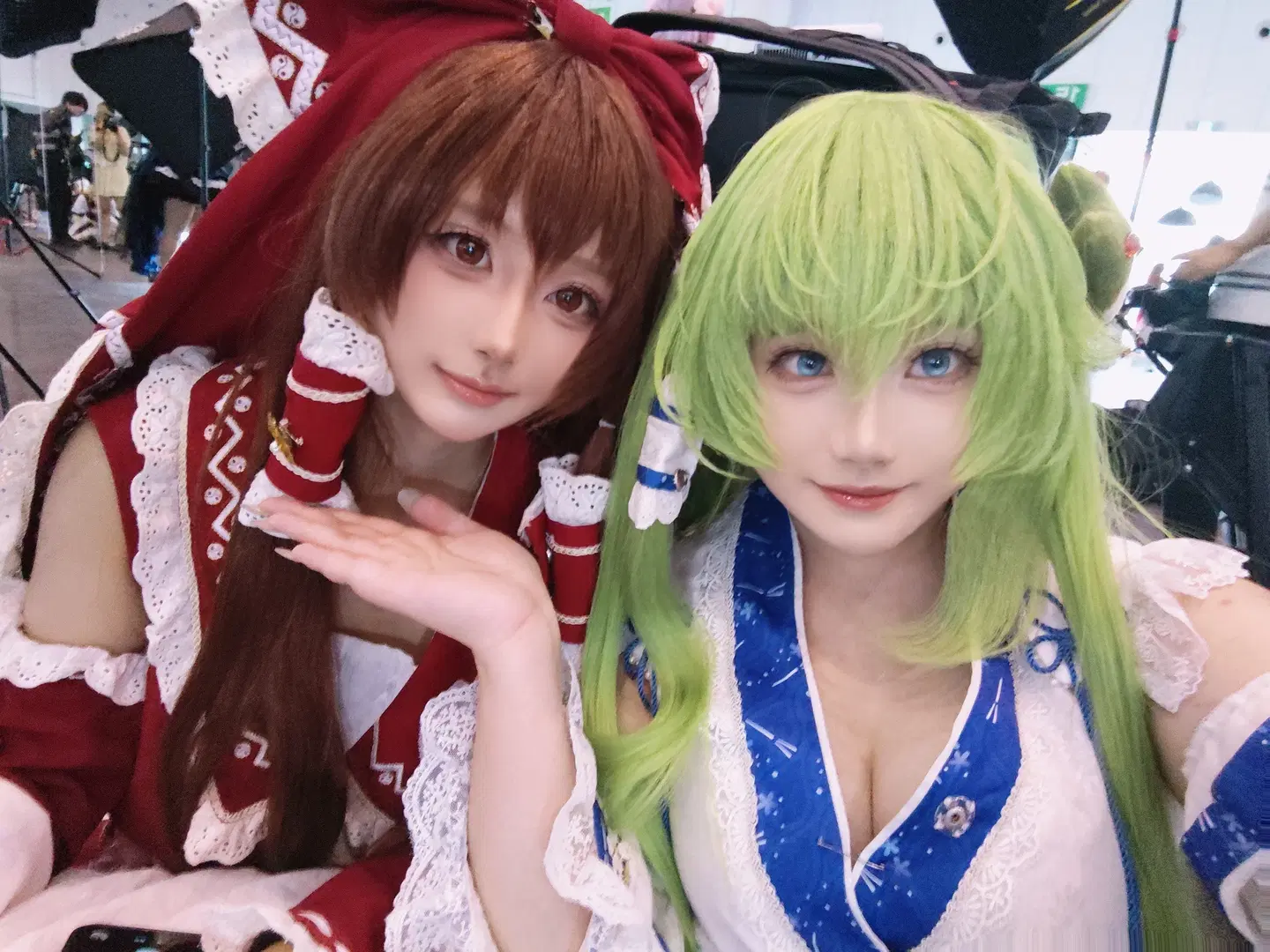 【東風谷早苗cos】東方Project世界線漫展，綠髮白絲元氣集郵 - 暮山紫薯 - 第3張