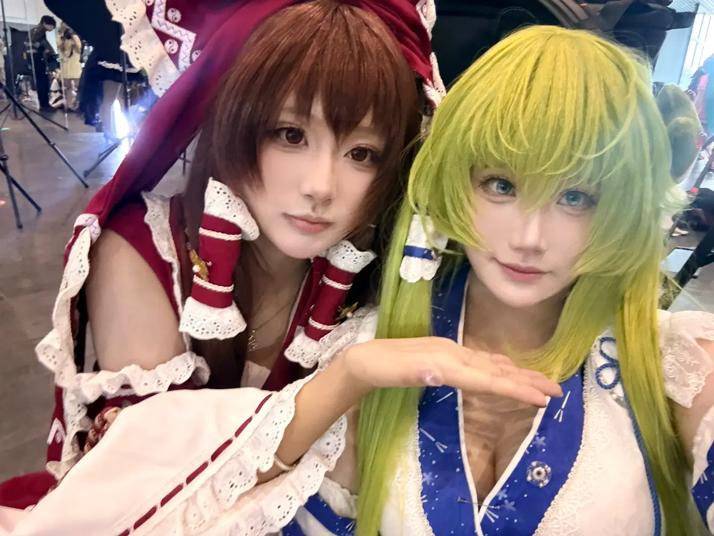【東風谷早苗cos】東方Project世界線漫展，綠髮白絲元氣集郵 - 暮山紫薯 - 第4張
