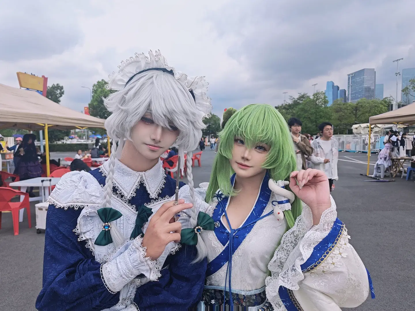 【東風谷早苗cos】東方Project世界線漫展，綠髮白絲元氣集郵 - 暮山紫薯 - 第8張