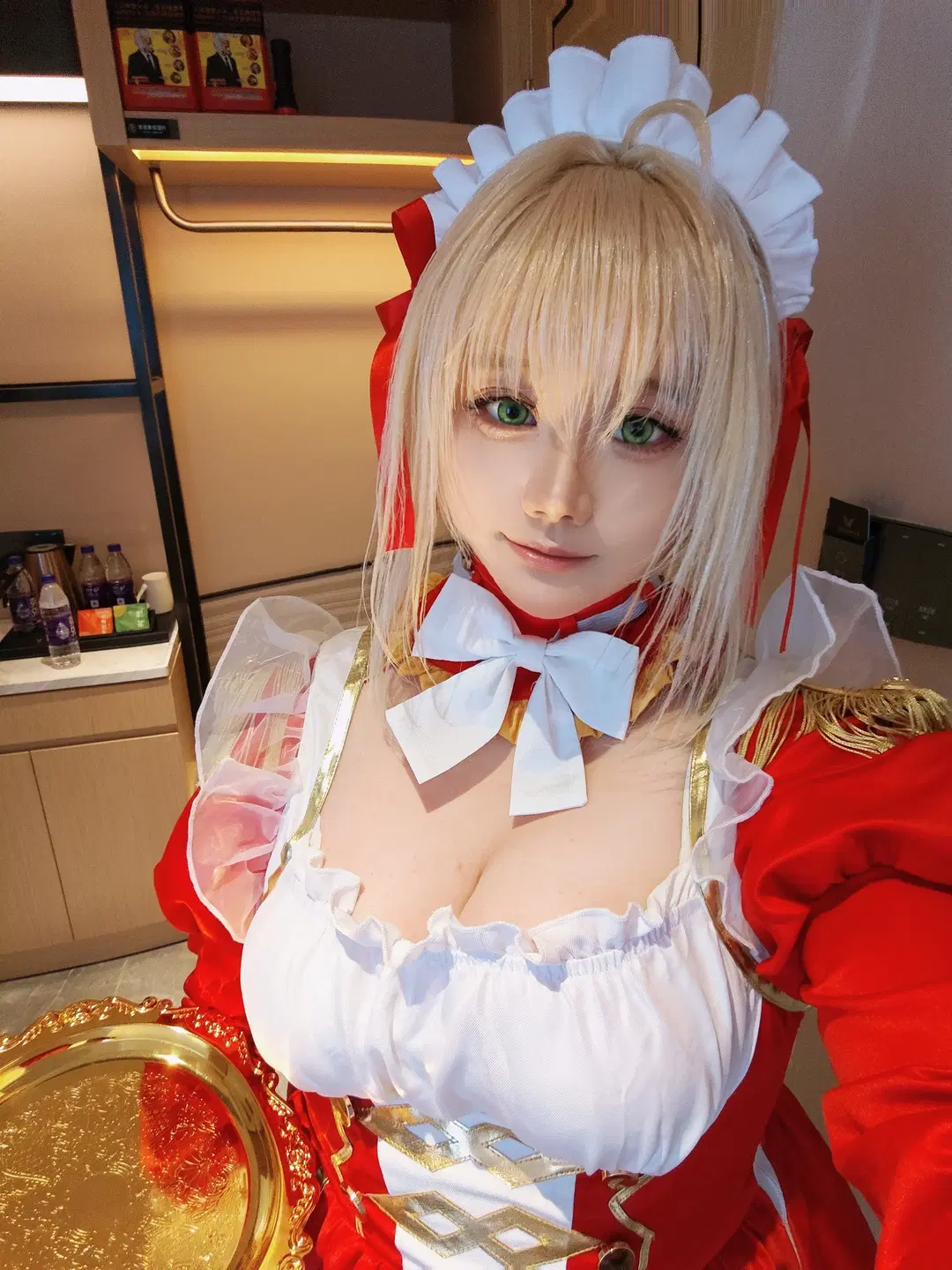 Nero Claudius, Maid outfit, Fate/Grand Order, White stockings, Nero Cosplay