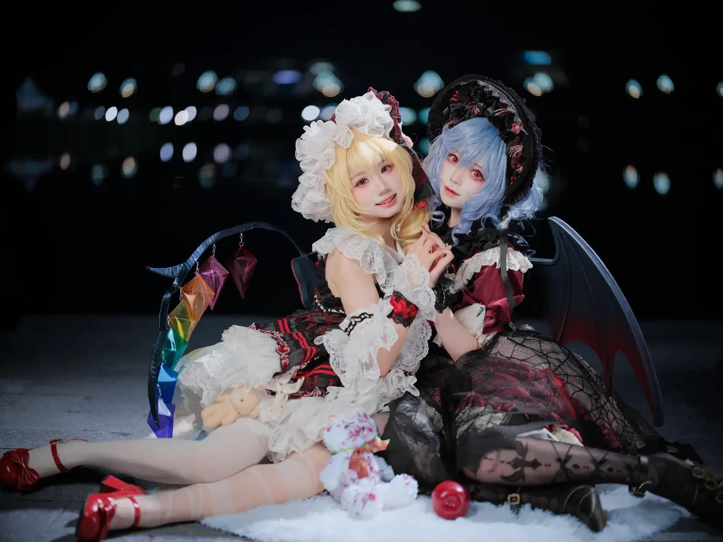 东方project, 蕾米莉亚cos, 芙兰朵露cos, 丝袜cos