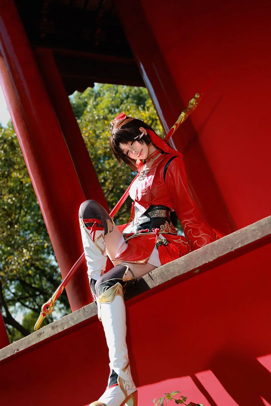 王者荣耀, 古风cos, 黑丝, 云缨cos, 长枪