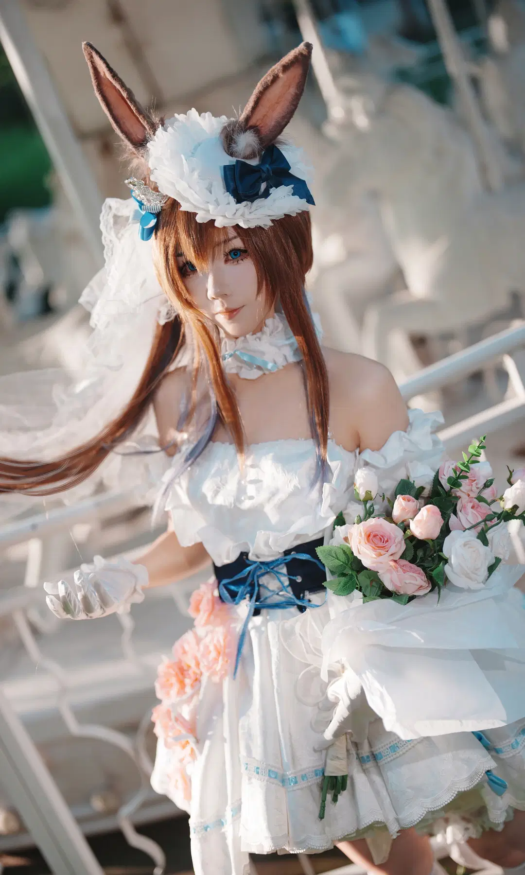 【阿米婭cos】明日方舟花嫁同人，自然光下的綿羊牧場記錄 - 蓝桥desu - 第2張