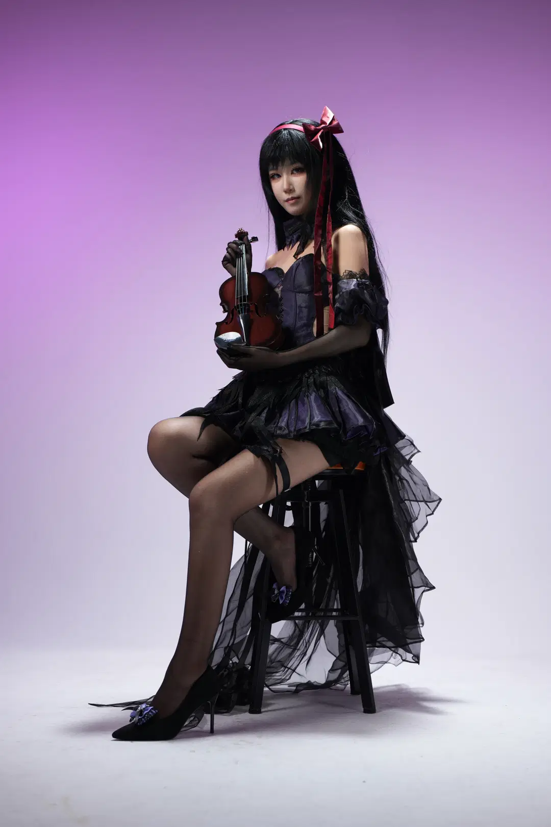 【曉美焰cos】魔法少女小圓暗黑哥特風的棚拍記錄 - 蓝桥desu - 第4張