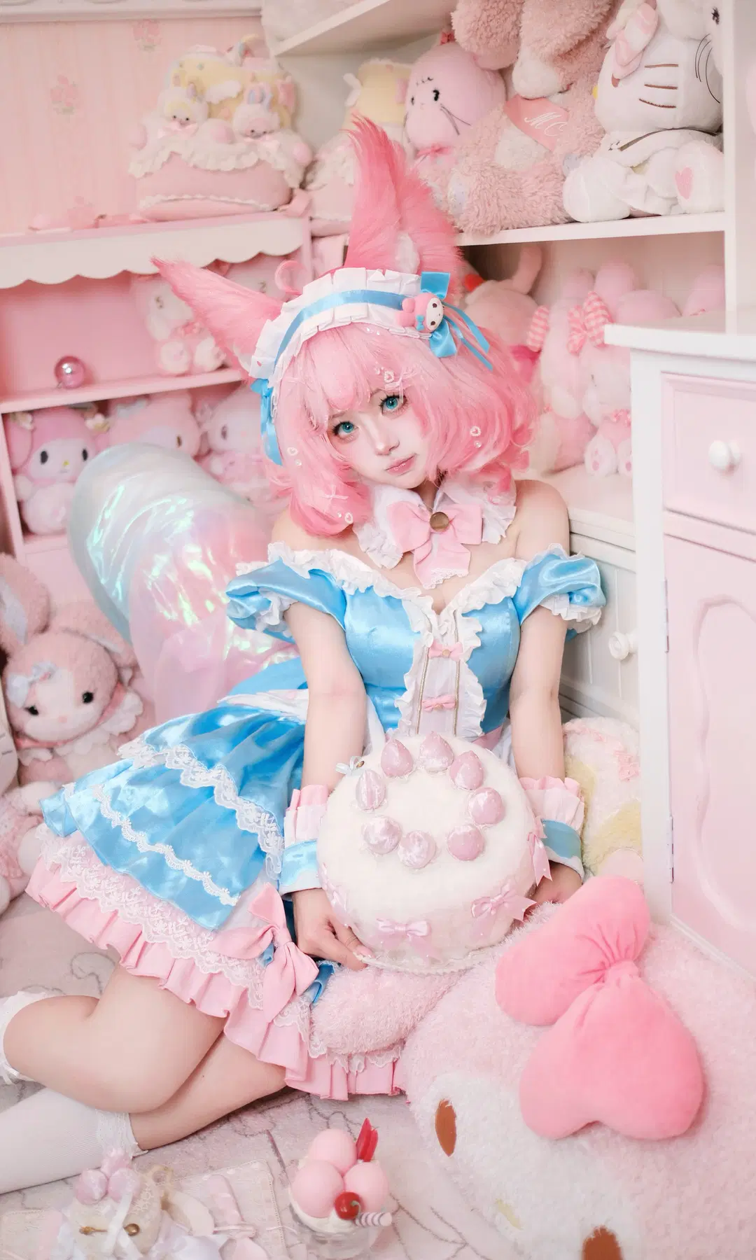 【妲己コスプレ】オナー・オブ・キングス マイメロディ妲己コラボ、甘さ全開 - 夏沐会不会打光 - 5枚目