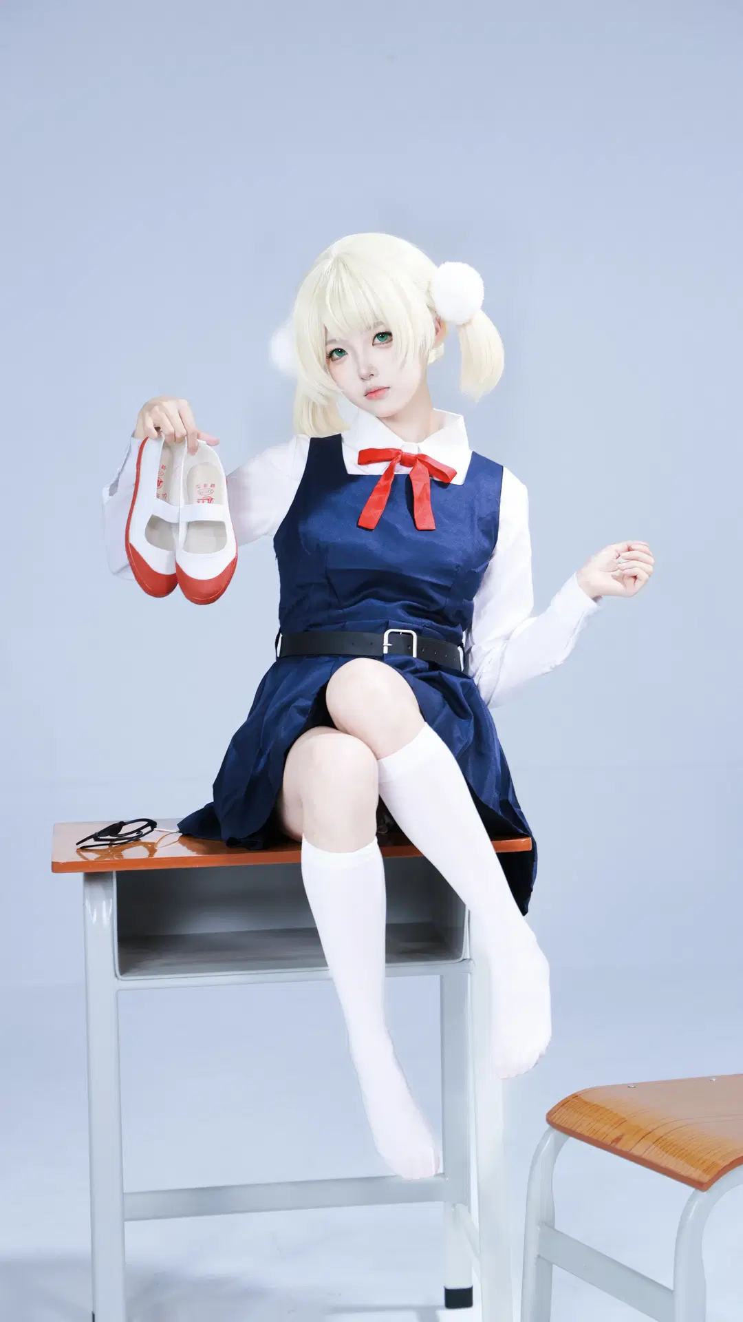 二次元, cosplay, 白丝, 教室写真, 学院风制服