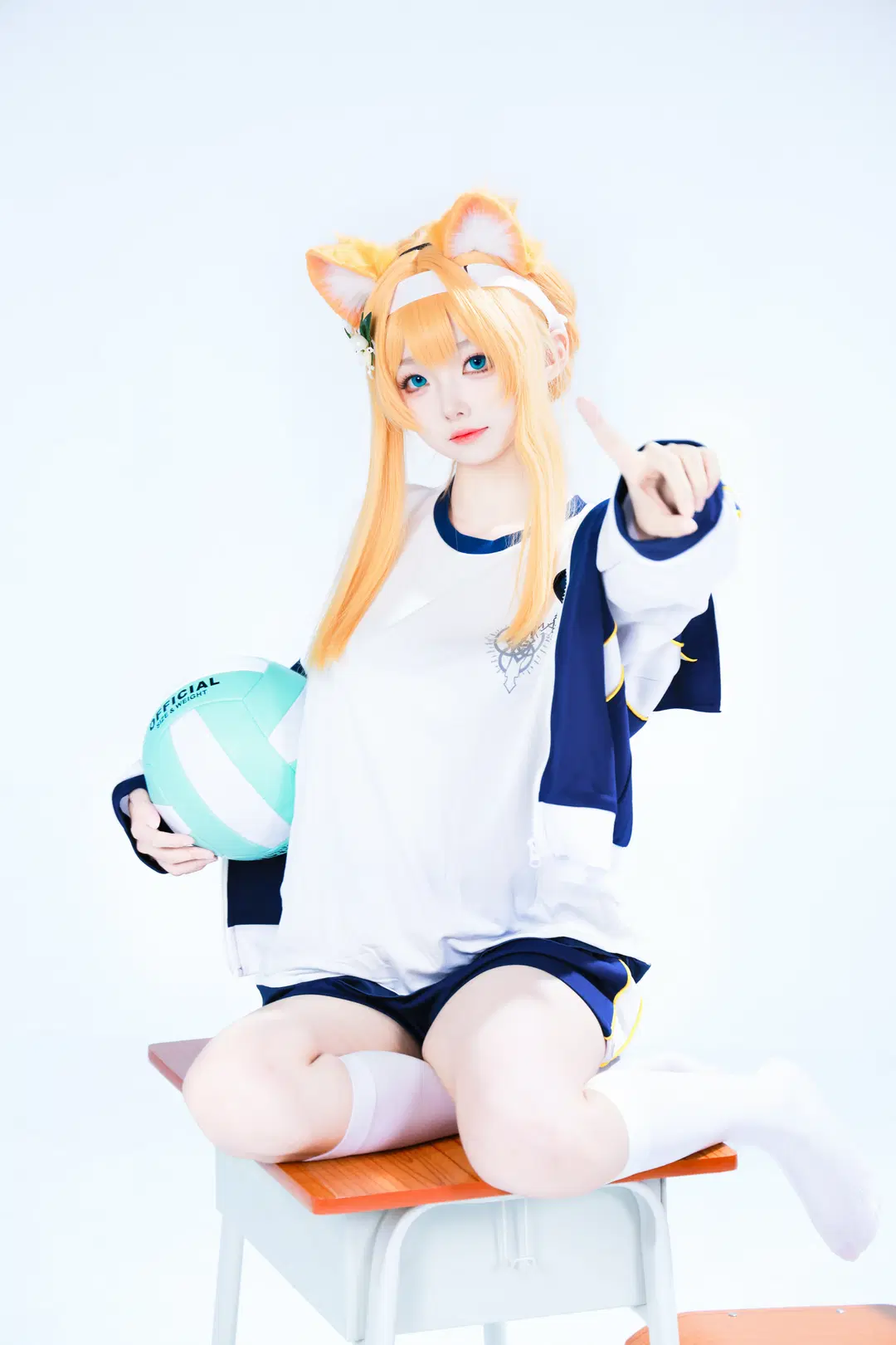 cosplay, 蔚蓝档案, 玛丽cos, 白丝, 体操服