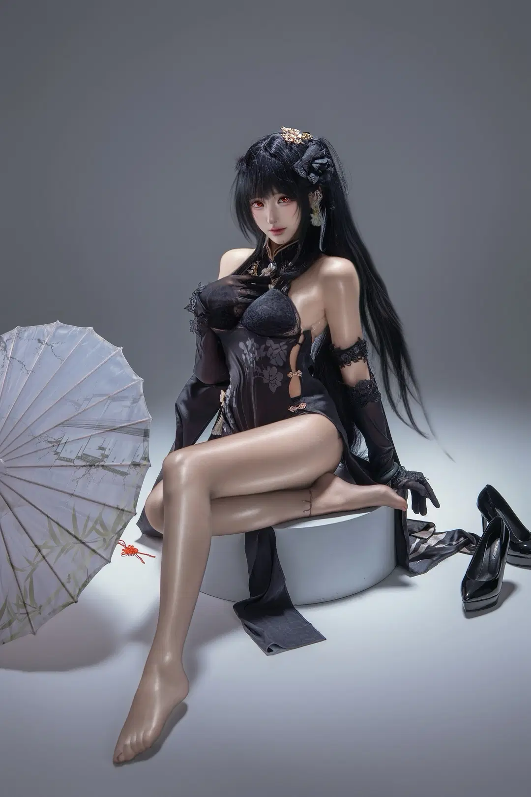 Anime-style photography, Azur Lane, Zhen Hai cosplay, Qipao cosplay, Traditional Chinese style Qipao