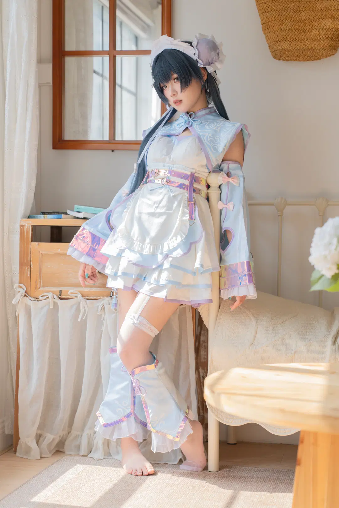 [Misaki cosplay] Blue Archive: Light Blue Iridescent Indoor Light and Shadows by Cazy - Image 2