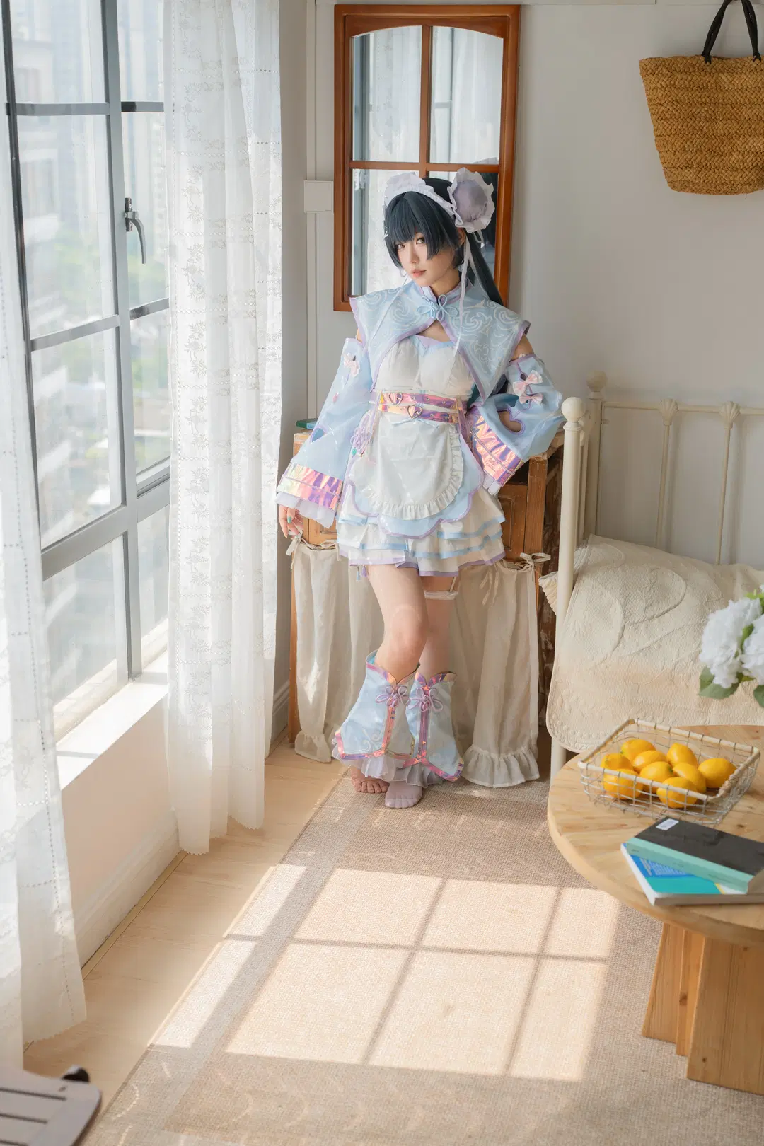 [Misaki cosplay] Blue Archive: Light Blue Iridescent Indoor Light and Shadows by Cazy - Image 3
