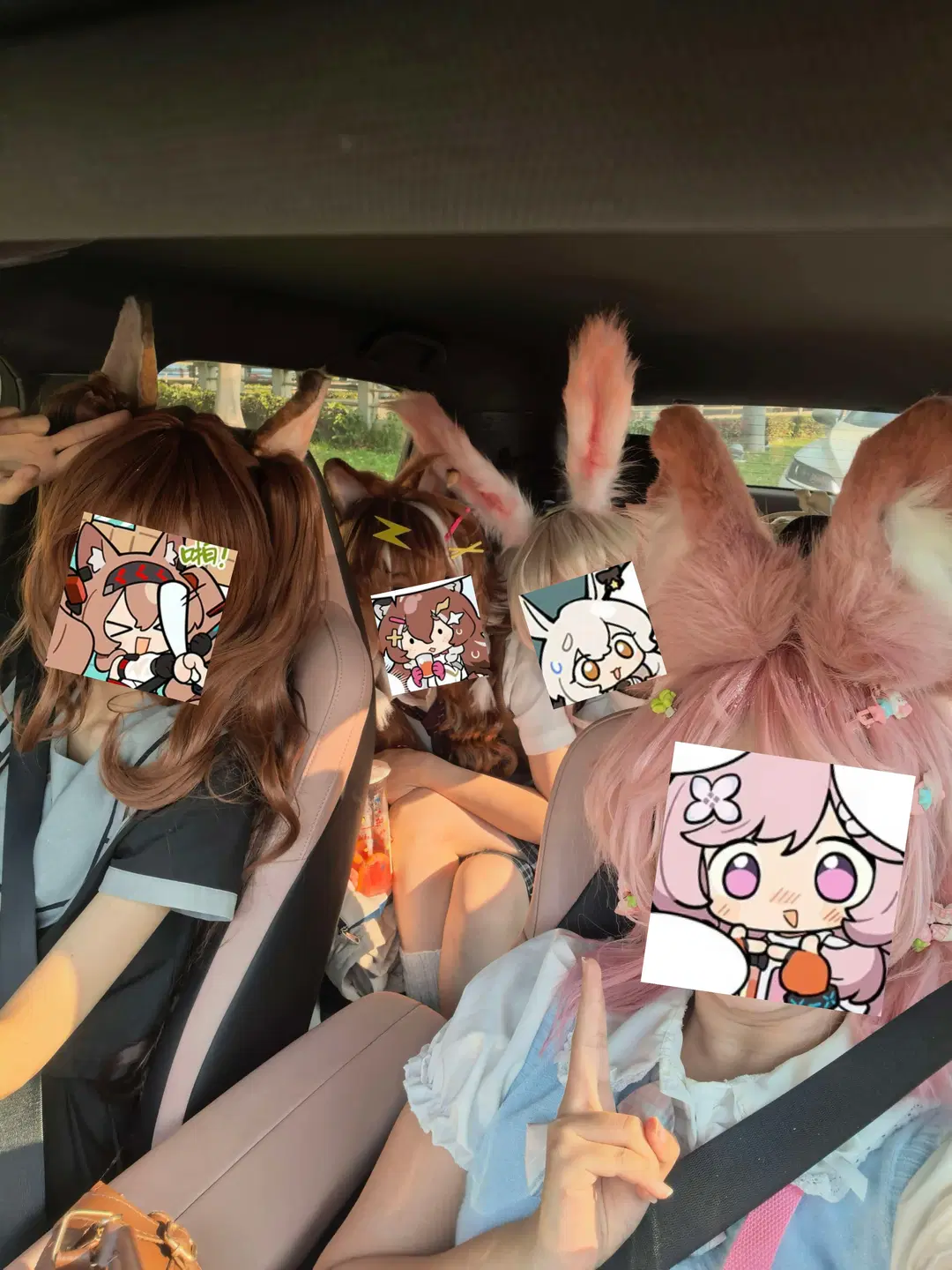 明日方舟, 安洁莉娜cos, 丝袜, 珊比cos, 嘉辛塔cos